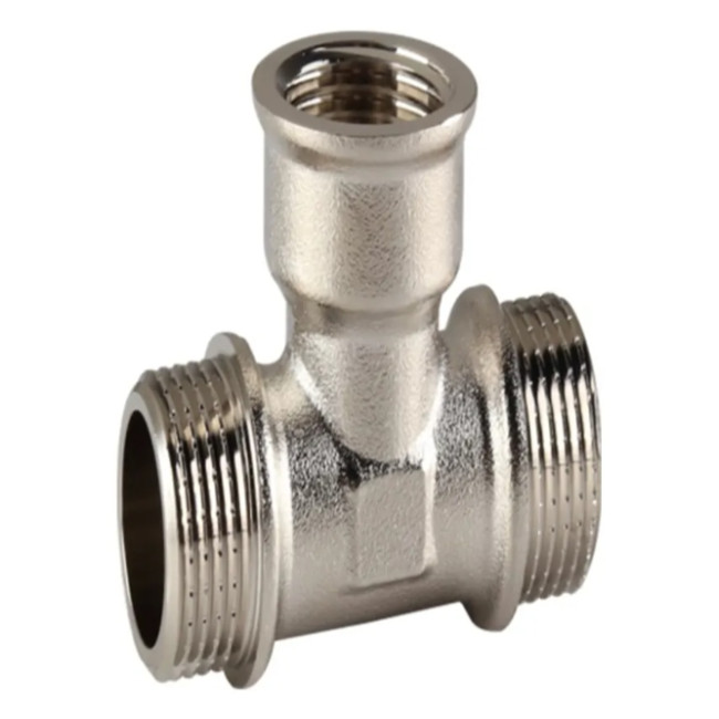 Тройник 1/2" ЗВЗ никель STT11-NBN; ZEGOR Тройник 1/2" ЗВЗ никель STT11-NBN; ZEGOR