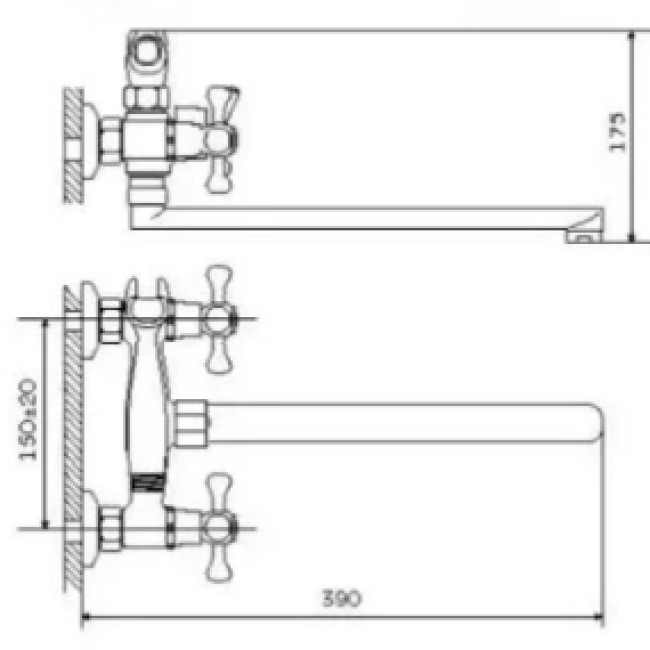Змішувач для ванни DFR7-A827 ZEGOR Змішувач для ванни DFR7-A827 ZEGOR