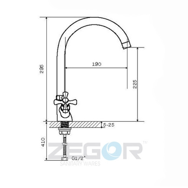 Смеситель для кухни DFR4-A827 ZEGOR