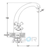 Змішувач для кухні DTZ4-C827 ZEGOR