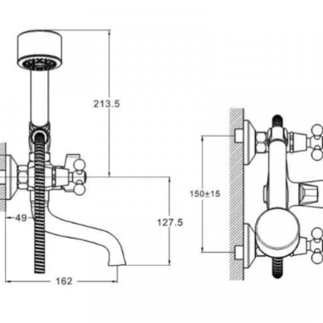 Змішувач для ванни DAK3-A827 ZEGOR