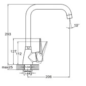 Змішувач для кухні SOP4-A045MG ZEGOR