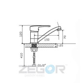СМЕСИТЕЛЬ ДЛЯ КУХНИ PED4-B181 ZEGOR