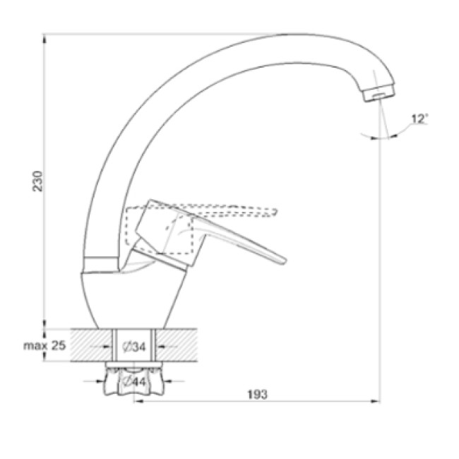 ЗМІШУВАЧ ДЛЯ КУХНІ YUB4-A279 ZEGOR ЗМІШУВАЧ ДЛЯ КУХНІ YUB4-A279 ZEGOR