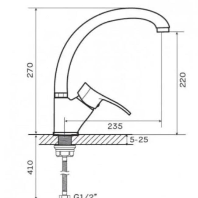 ЗМІШУВАЧ ДЛЯ КУХНІ DYU4-A182 ZEGOR