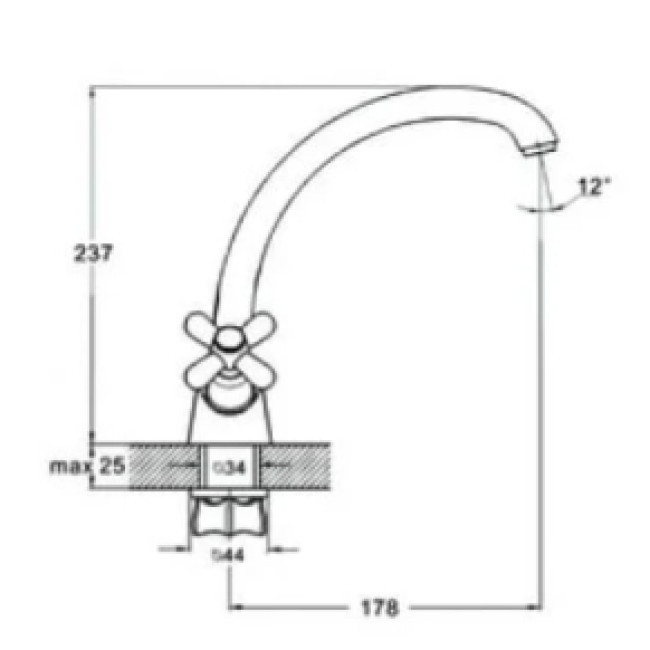 СМЕСИТЕЛЬ ДЛЯ КУХНИ DAK4-B827 ZEGOR