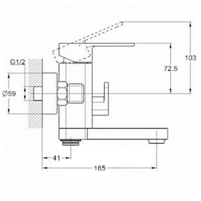 Смеситель для ванны LEB3-A123 ZEGOR