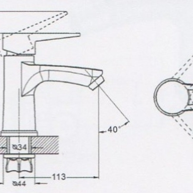 Смеситель для умывальника PUD1-A045KH ZEGOR