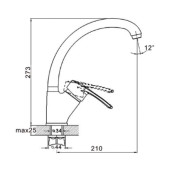 ЗМІШУВАЧ ДЛЯ КУХНІ DYU4-A180 ZEGOR
