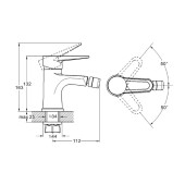 ЗМІШУВАЧ ДЛЯ БІДЕ PUD2-A045 ZEGOR