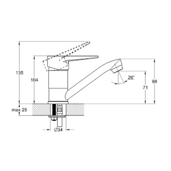 Змішувач для кухні 4L-B045 Solone 2