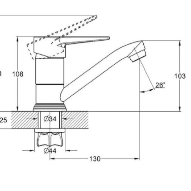 Смеситель для кухни 4F-B045 Solone Смеситель для кухни 4F-B045 Solone