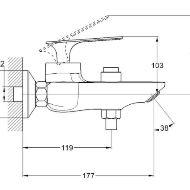 Змішувач для ванни SANAT-03 ZEGOR Змішувач для ванни SANAT-03 ZEGOR