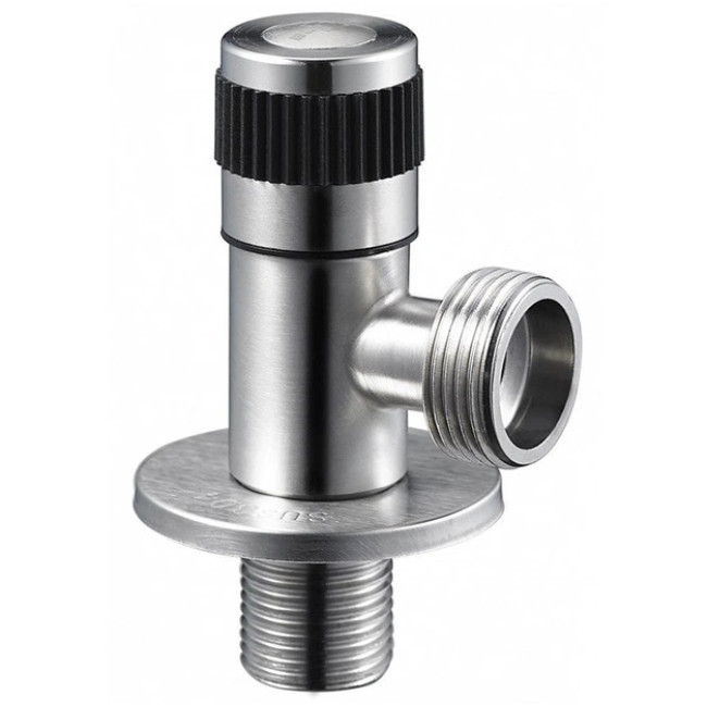 Кран угловой 1I2х3I4 SOLONE нерж DF-1043 Кран угловой 1I2х3I4 SOLONE нерж DF-1043