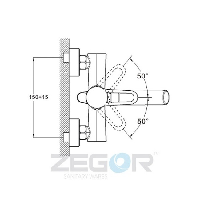 Змішувач для ванни PUD3-A045YW ZEGOR