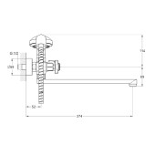 Змішувач для ванни QMG7-A621 TROYA Змішувач для ванни QMG7-A621 TROYA