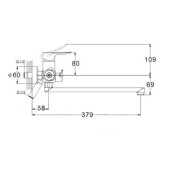 Смеситель для ванны FOB7-A134 TROYA