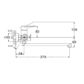 Смеситель для ванны FOB7-A134 TROYA 2