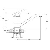 СМЕСИТЕЛЬ ДЛЯ КУХНИ NOD4-B058 TROYA СМЕСИТЕЛЬ ДЛЯ КУХНИ NOD4-B058 TROYA