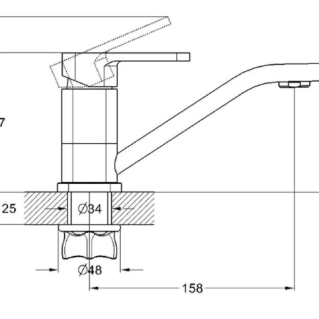 СМЕСИТЕЛЬ ДЛЯ КУХНИ NOD4-B058 TROYA СМЕСИТЕЛЬ ДЛЯ КУХНИ NOD4-B058 TROYA