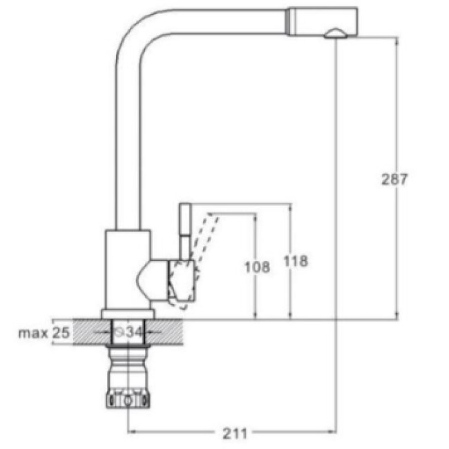 Смеситель для кухни EZA4-B090 Solone Смеситель для кухни EZA4-B090 Solone