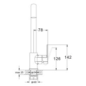 ЗМІШУВАЧ ДЛЯ КУХНІ LAB4-A136 TROYA ЗМІШУВАЧ ДЛЯ КУХНІ LAB4-A136 TROYA