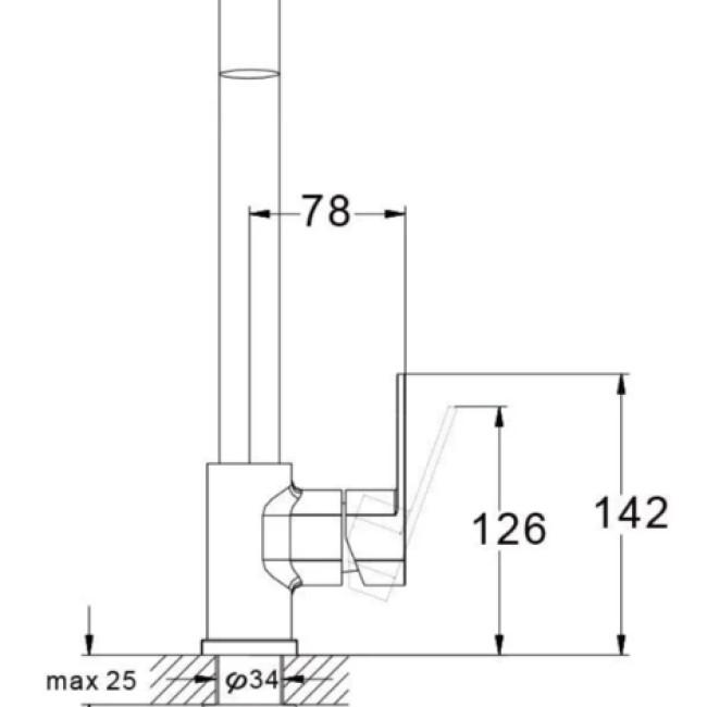ЗМІШУВАЧ ДЛЯ КУХНІ LAB4-A136 TROYA ЗМІШУВАЧ ДЛЯ КУХНІ LAB4-A136 TROYA