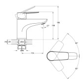 Смеситель для умывальника BGX1-A189 TROYA Смеситель для умывальника BGX1-A189 TROYA