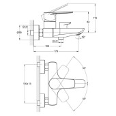Змішувач для ванни BGX3-A189 TROYA