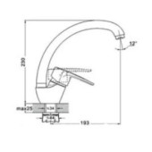 ЗМІШУВАЧ ДЛЯ КУХНІ TAN4-A190 TROYA