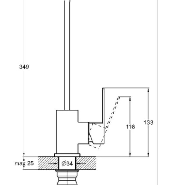 СМЕСИТЕЛЬ ДЛЯ КУХНИ GOF4-A095 TROYA