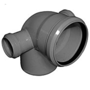 Колено двухплоскостное 110/50/87,5 (двойной) с резинкой