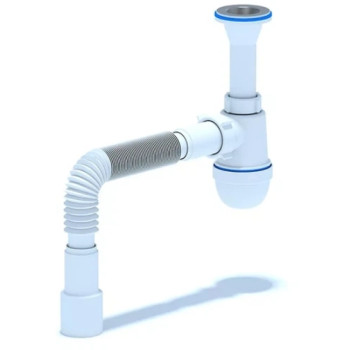 Сифон Ані 1 1/4'*40 з гнучкою трубою 40х40 (С2015EU)