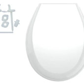 01614 Сидение для унитаза белое Лилия, с пластиковым креплением 01614 Сидение для унитаза белое Лилия, с пластиковым креплением