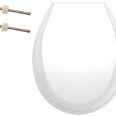 01614М Сидіння для унітазу біле Лілія, з нержавіючим кріпленням 01614М Сидіння для унітазу біле Лілія, з нержавіючим кріпленням