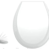 01786 Сидіння для унітазу біле Лілія, з плавнопадаючою функцією Soft/Close