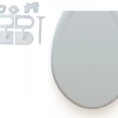 00815 Сидіння для унітазу біле Магнолія, з пластиковим кріпленням 00815 Сидіння для унітазу біле Магнолія, з пластиковим кріпленням
