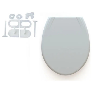 00815 Сидіння для унітазу біле Магнолія, з пластиковим кріпленням