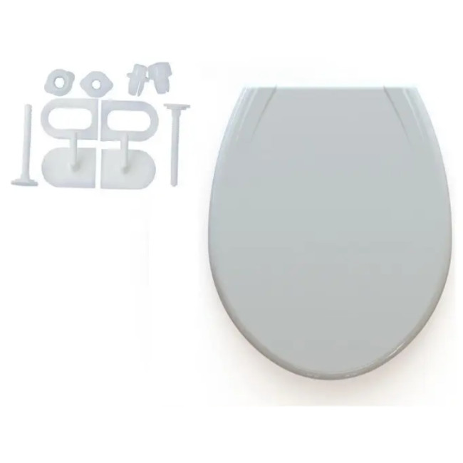 00815 Сидіння для унітазу біле Магнолія, з пластиковим кріпленням 00815 Сидіння для унітазу біле Магнолія, з пластиковим кріпленням