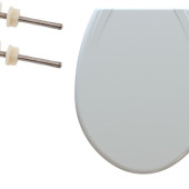 00815М Сидіння для унітазу біле Магнолія, з нержавіючим кріпленням
