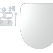 01515 Сидіння для унітазу біле Ірис, з пластиковим кріпленням 01515 Сидіння для унітазу біле Ірис, з пластиковим кріпленням