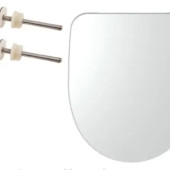 01515М Сидіння для унітазу біле Ірис, з нержавіючим кріпленням 01515М Сидіння для унітазу біле Ірис, з нержавіючим кріпленням