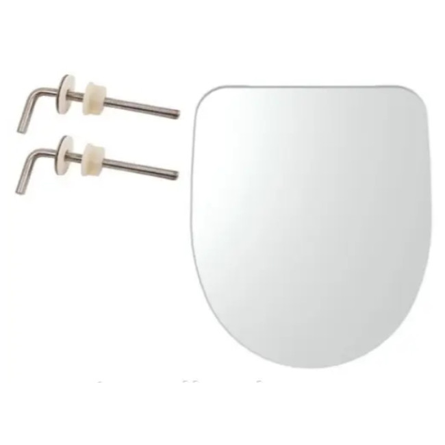 01515М Сидіння для унітазу біле Ірис, з нержавіючим кріпленням 01515М Сидіння для унітазу біле Ірис, з нержавіючим кріпленням