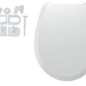01173 Сидіння для унітазу біле Орхідея, з пластиковим кріпленням 01173 Сидіння для унітазу біле Орхідея, з пластиковим кріпленням