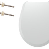01173М Сидіння для унітазу біле Орхідея, з нержавіючим кріпленням