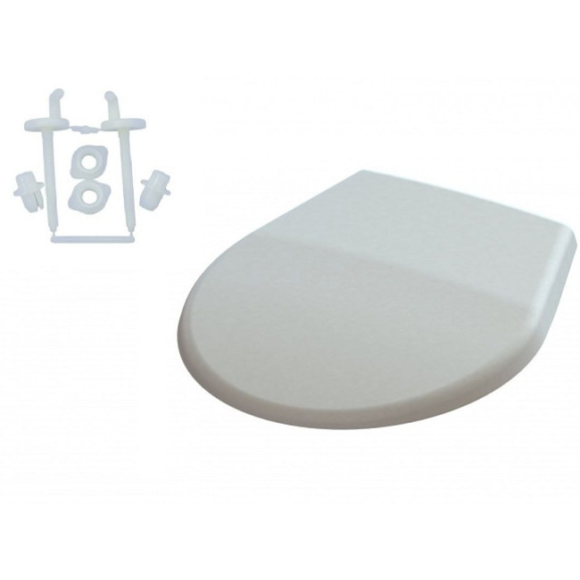 03095М Сидіння для унітазу біле Віола, з нержавіючим кріпленням 03095М Сидіння для унітазу біле Віола, з нержавіючим кріпленням