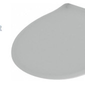 02101 Сидіння для унітазу біле Лотос, з пластиковим кріпленням