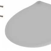 02101М Сидіння для унітазу біле Лотос, з нержавіючим кріпленням 02101М Сидіння для унітазу біле Лотос, з нержавіючим кріпленням