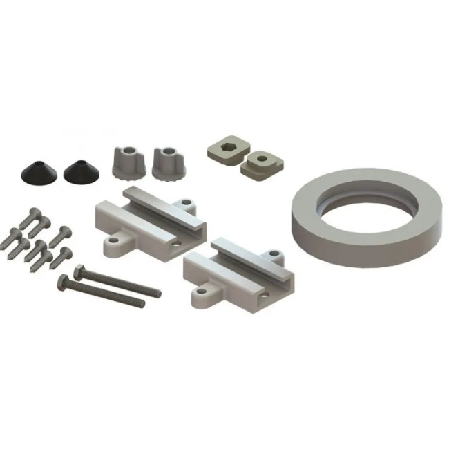 00716 Крепление с прокладкой пластикового бачка к керамическому унитазу