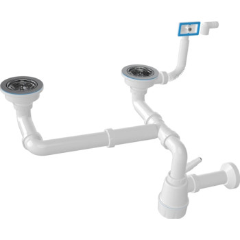 Сифон Ані Грот 3 1/2''*40 (подвійне миття) для кухонних мийок та раковин (A7700EU)